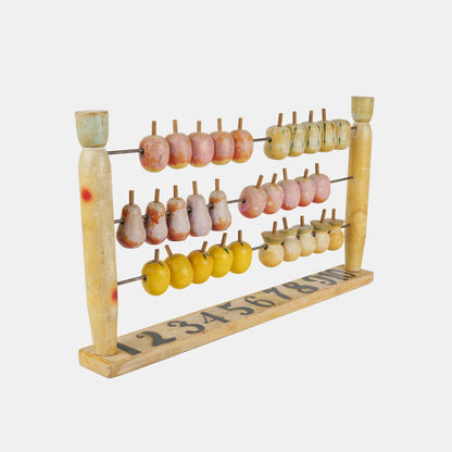 Vintage Wooden Fruit Abacus, 1940s