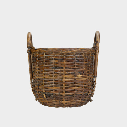 Vintage Woven Cane Basket
