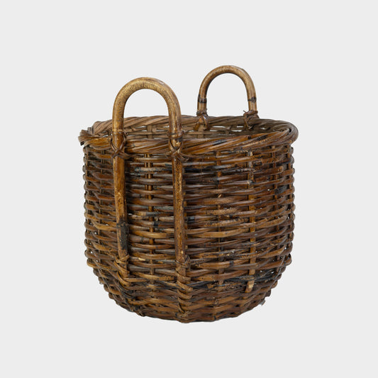 Vintage Woven Cane Basket