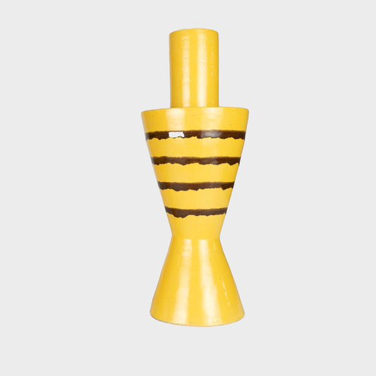 Art Pottery Striped Tall Vase, New York, 20th C.