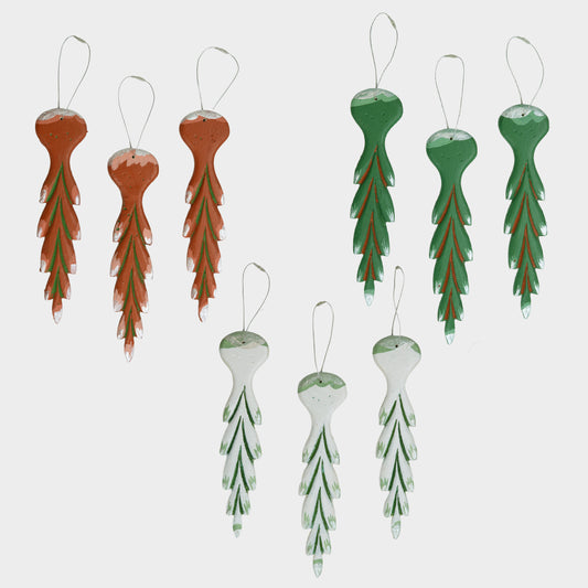 Handmade Icicle Ornaments- Set of 3