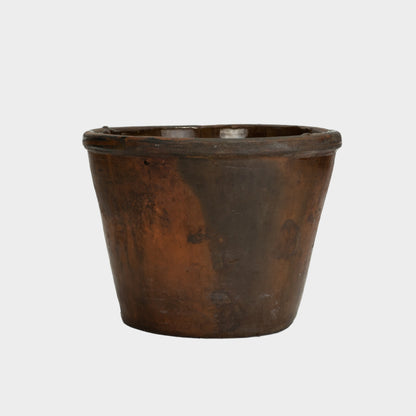 Antique American Redware Planter, New York, Early 20th C.