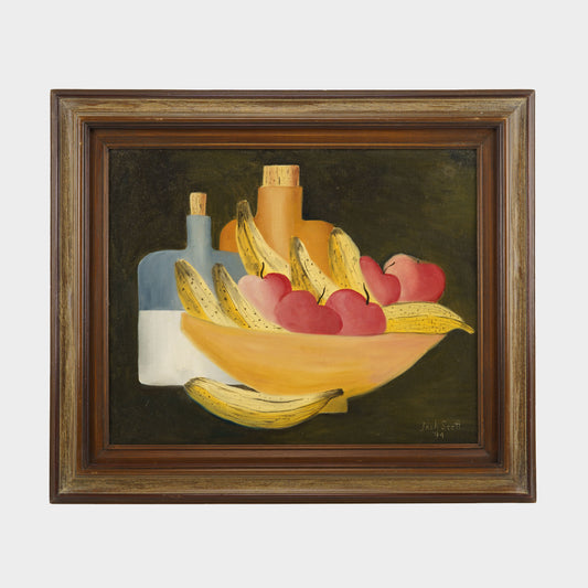 Vintage Still Life with Apples and Bananas