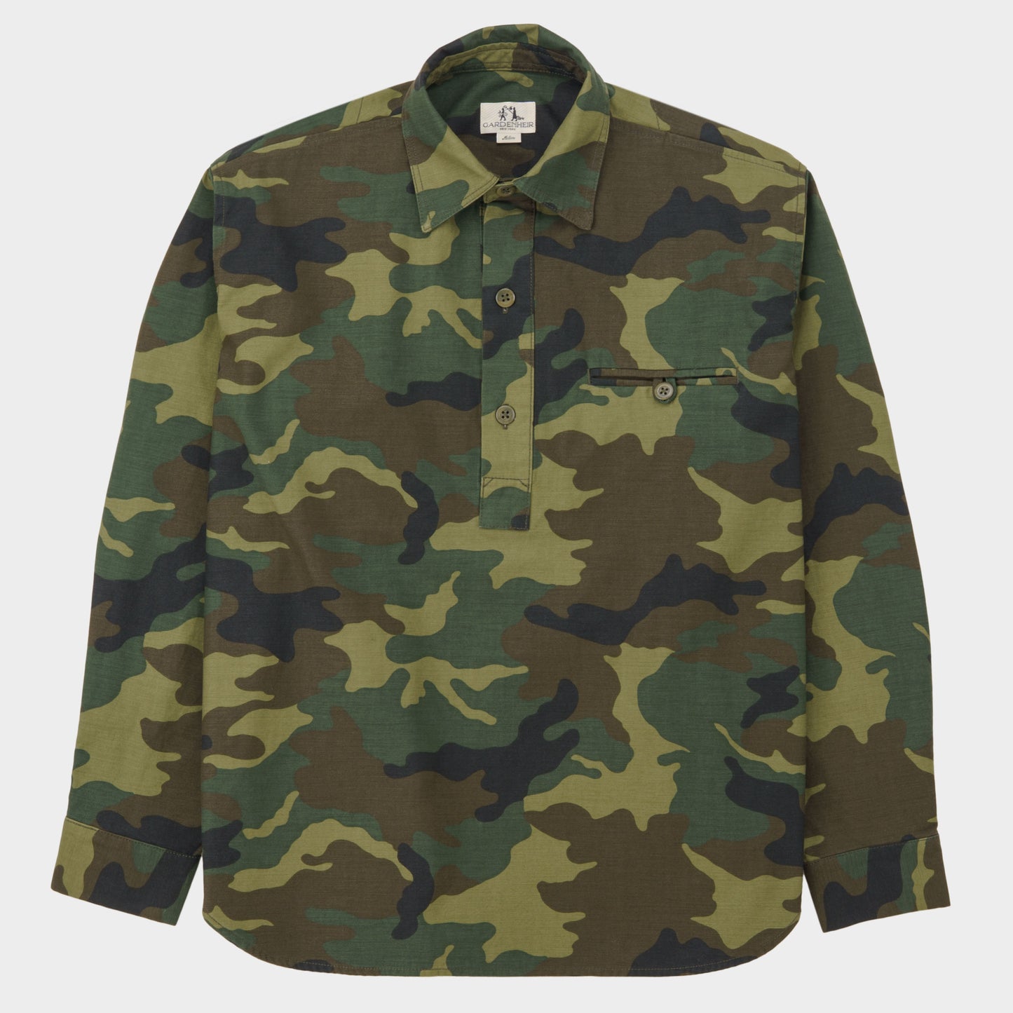 Japanese Cotton Twill Gardening Smock No. 2 in Classic Camo