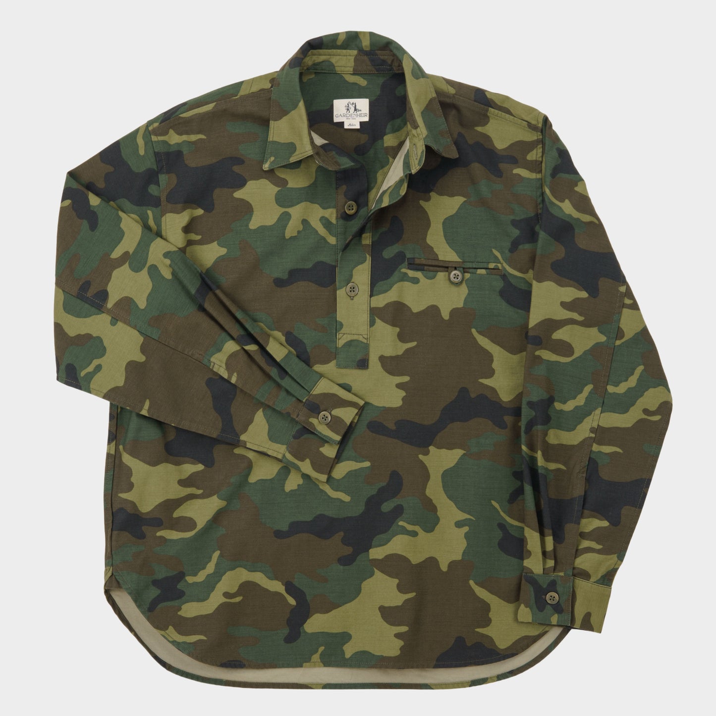 Japanese Cotton Twill Gardening Smock No. 2 in Classic Camo