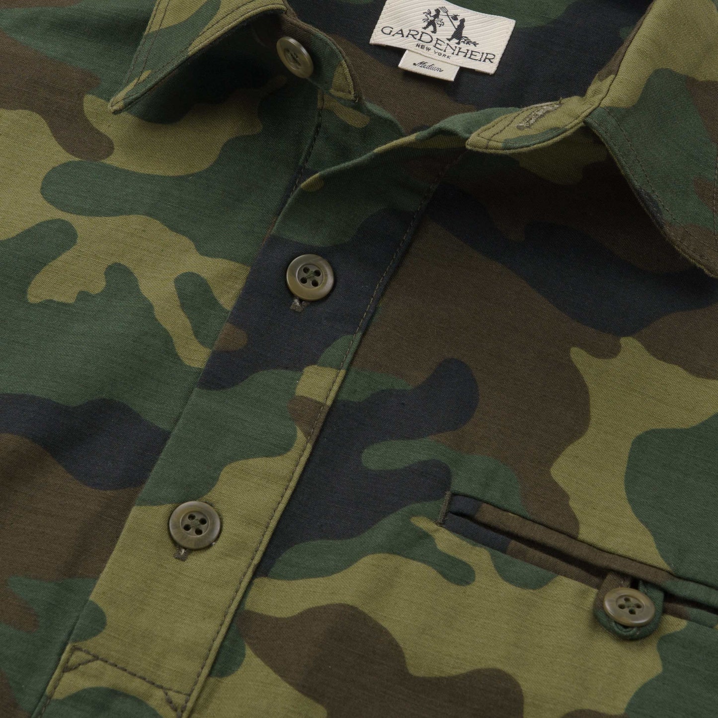 Japanese Cotton Twill Gardening Smock No. 2 in Classic Camo