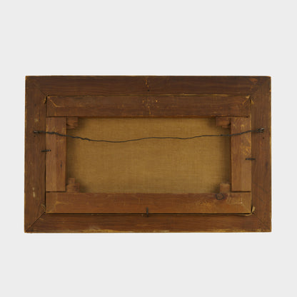 Antique Painting of Canoers, New York