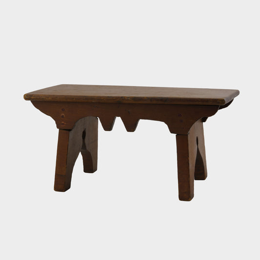 Vintage Folk Carved Cricket Stool