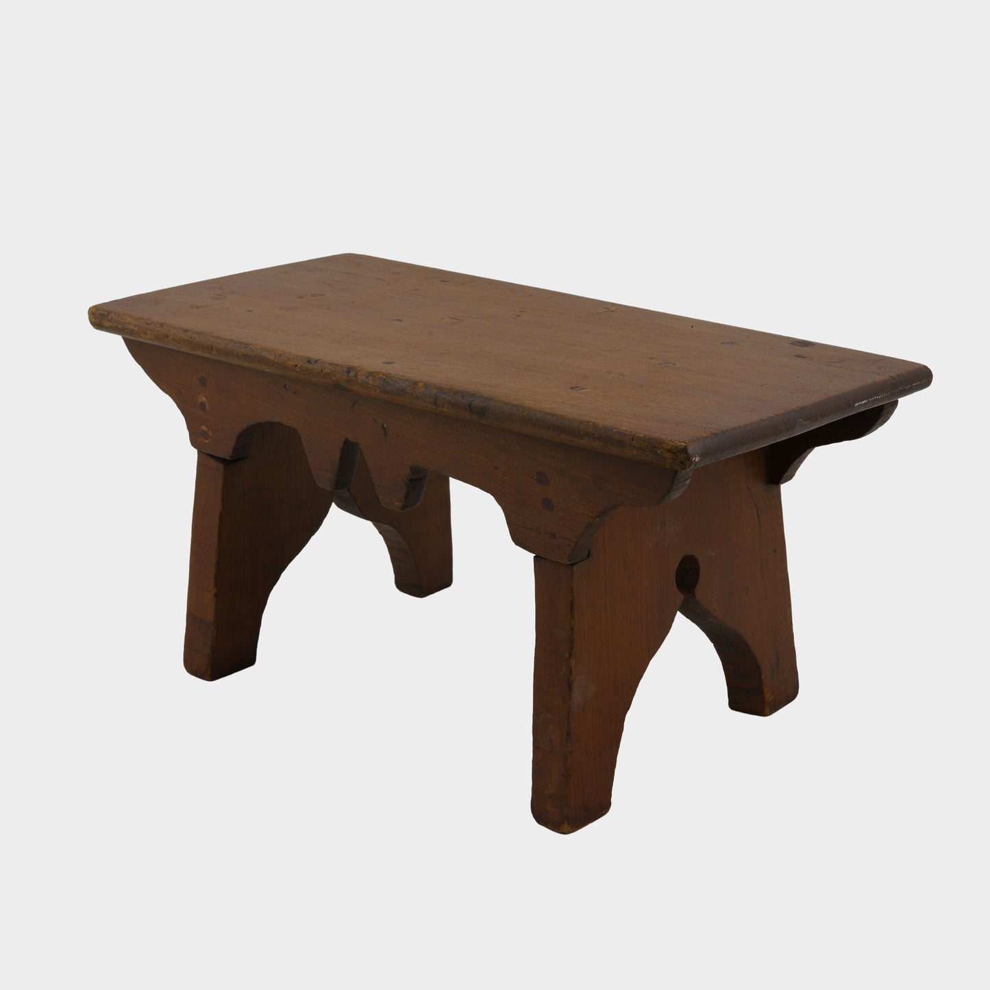 Vintage Folk Carved Cricket Stool
