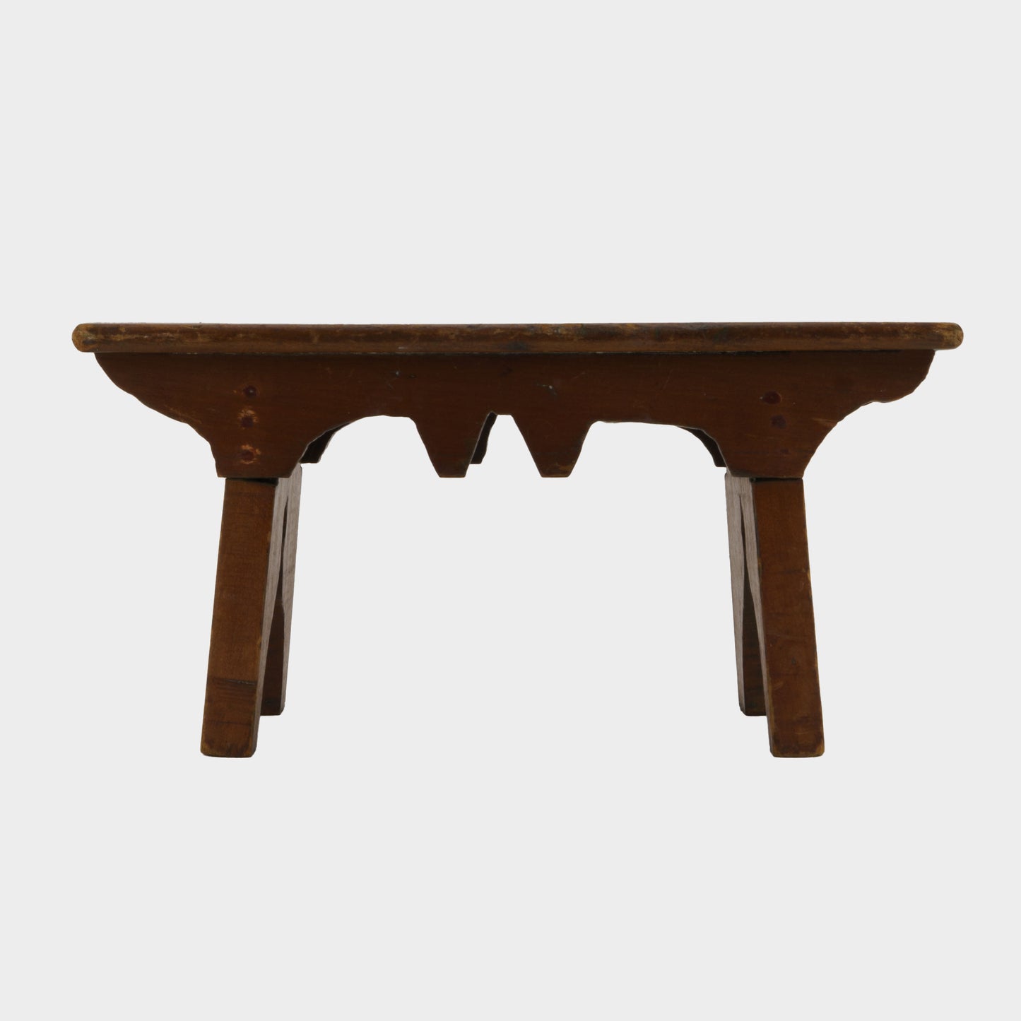 Vintage Folk Carved Cricket Stool