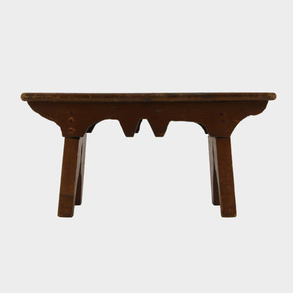 Vintage Folk Carved Cricket Stool