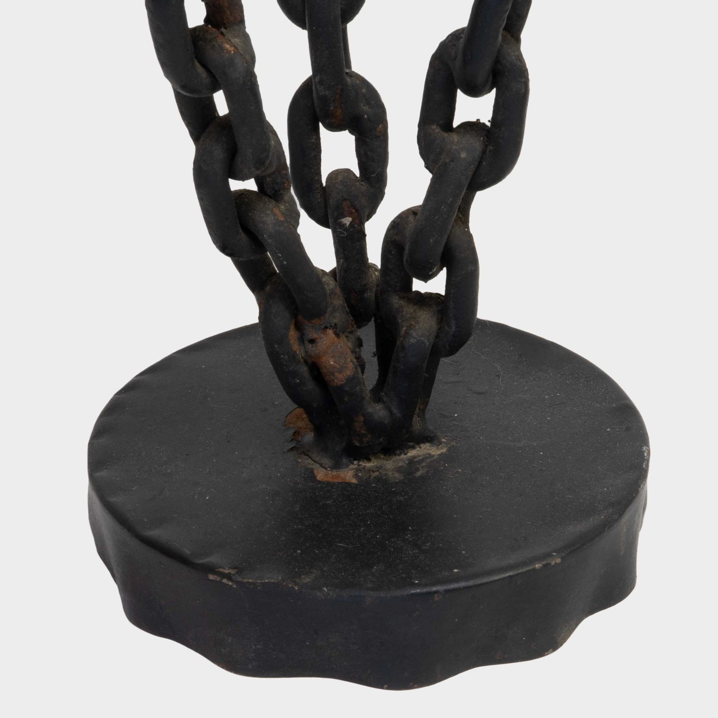 Vintage Wrought Iron Chain Candelabra