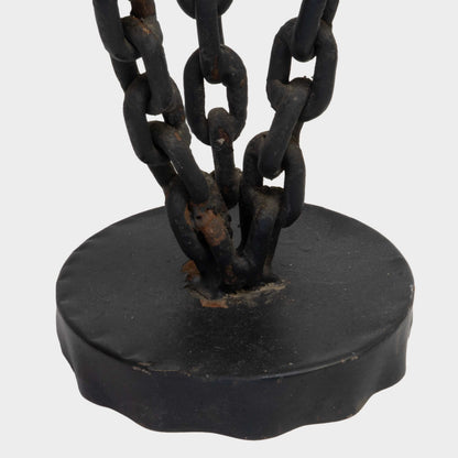 Vintage Wrought Iron Chain Candelabra