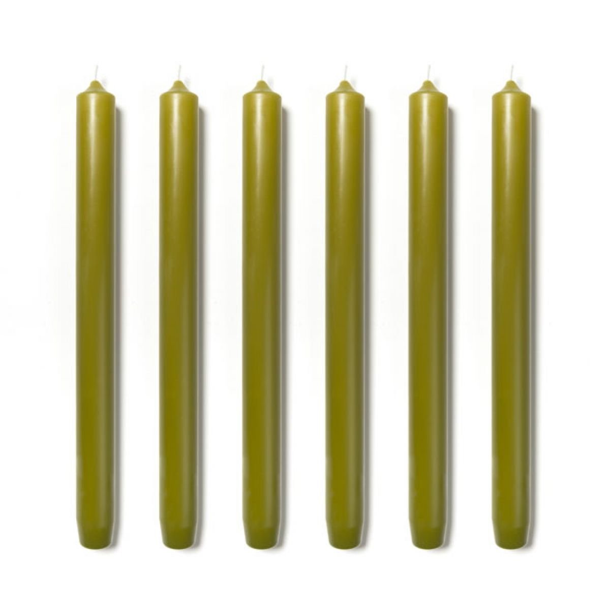 (Waitlist) Set of 6 Trudon 8" Madeleine Taper Candles in Khaki Green