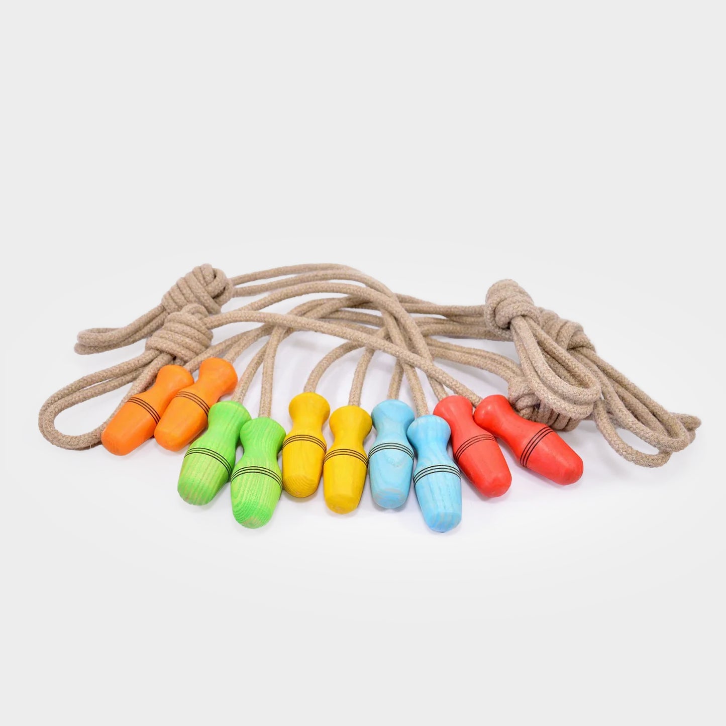 Classic Kid's Jump Rope with Colored Wood Fixed Handle. 2m (5 colors)