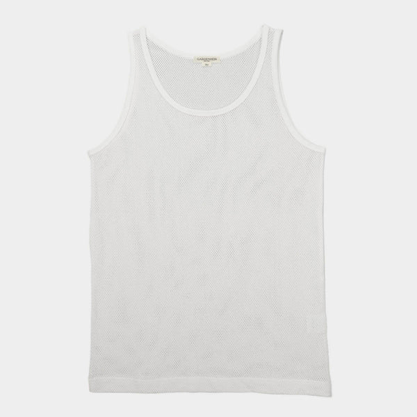 か　MUZE  HEM MESH TANK TOP MUZE TURQUOISE LABEL - HEM MESH TANK TOP(BLACK) ミューズ