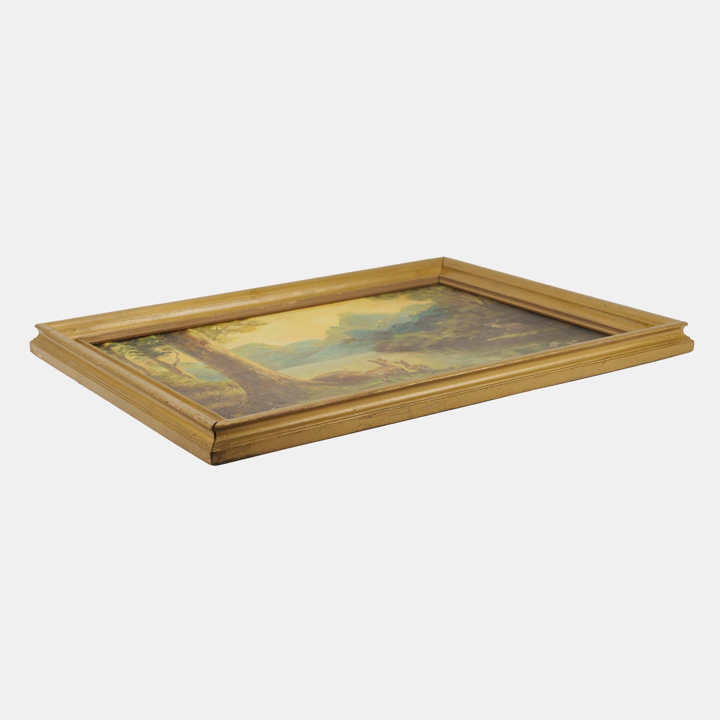 Antique Adirondack Landscape with Deer, 1938. New York