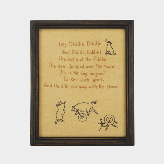Vintage Hand Embroidered Nursery Rhyme
