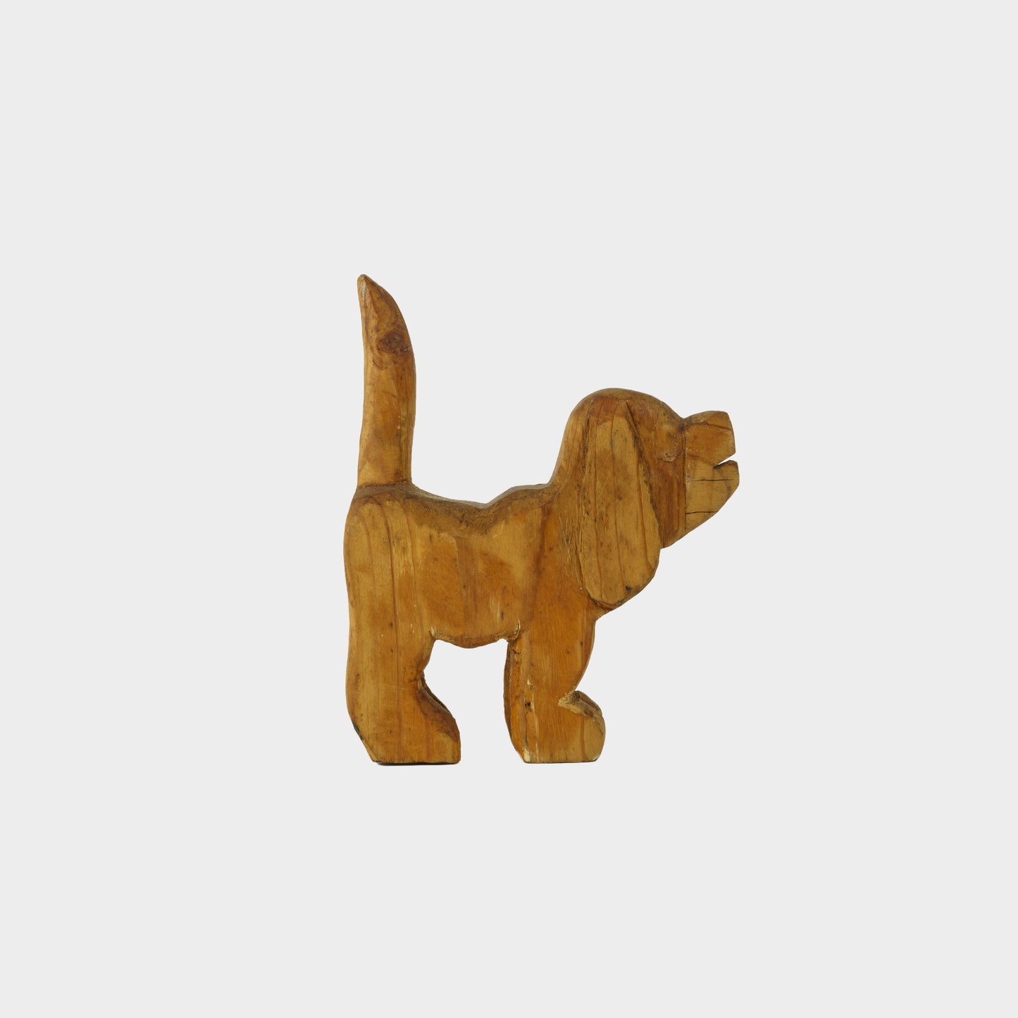 Vintage Folk Carved Dog