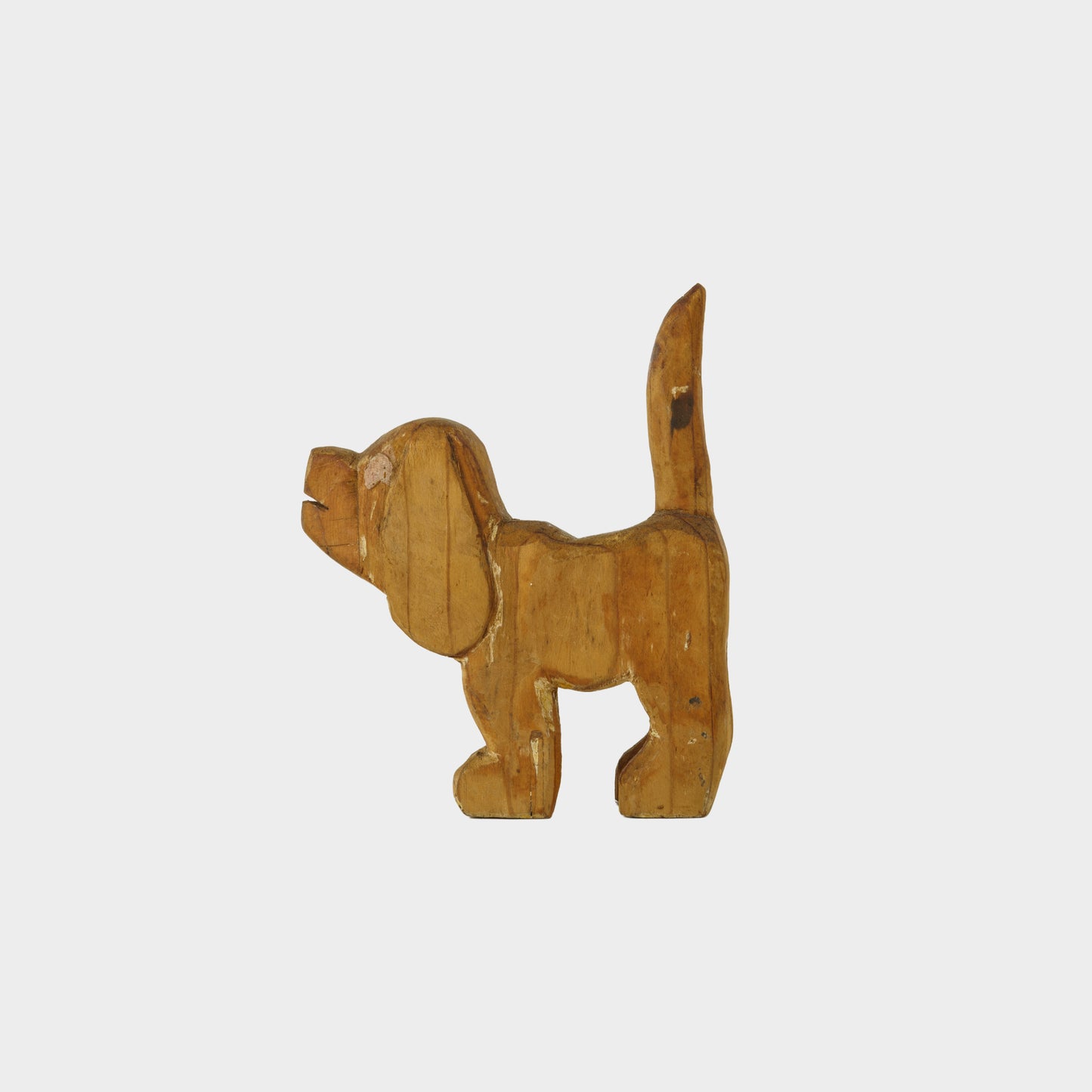 Vintage Folk Carved Dog