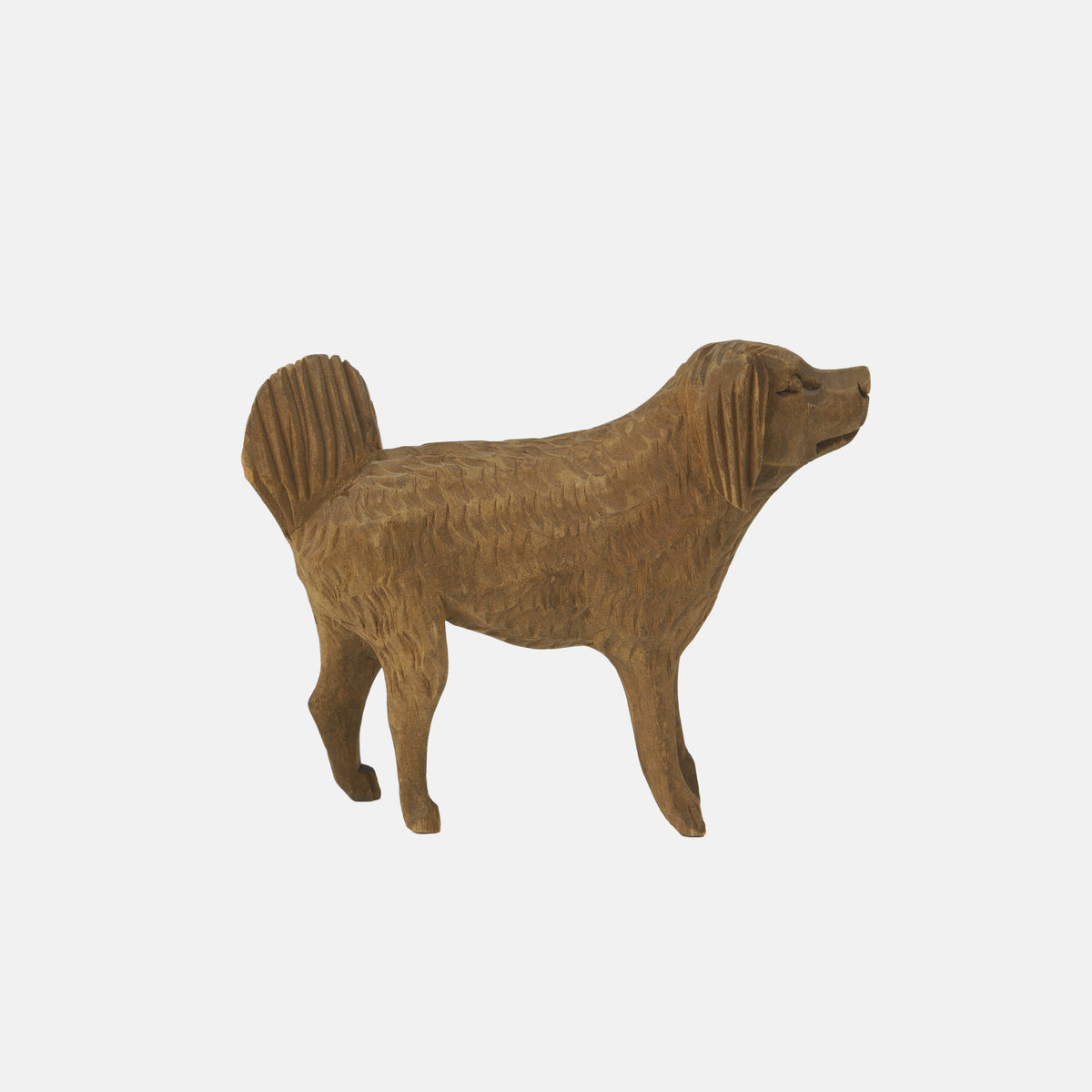 Vintage Small Folk Carved Dog, Switzerland, 1940's