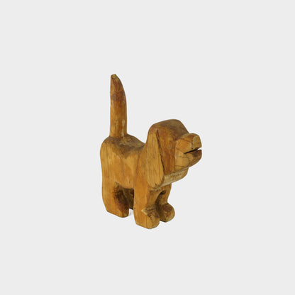 Vintage Folk Carved Dog