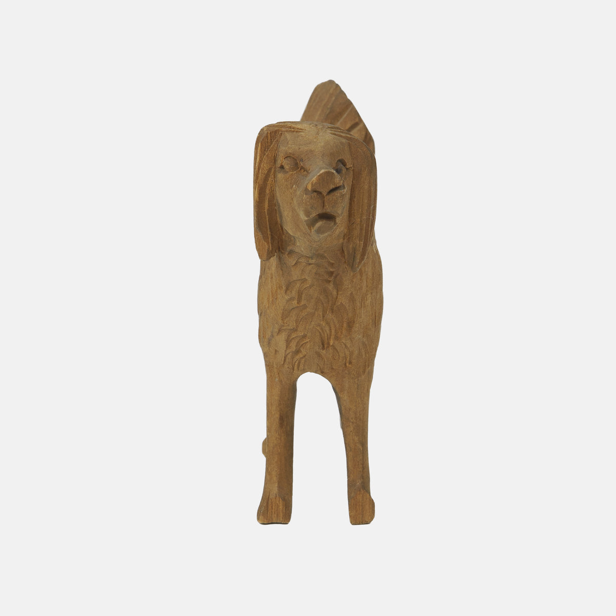 Vintage Small Folk Carved Dog, Switzerland, 1940's