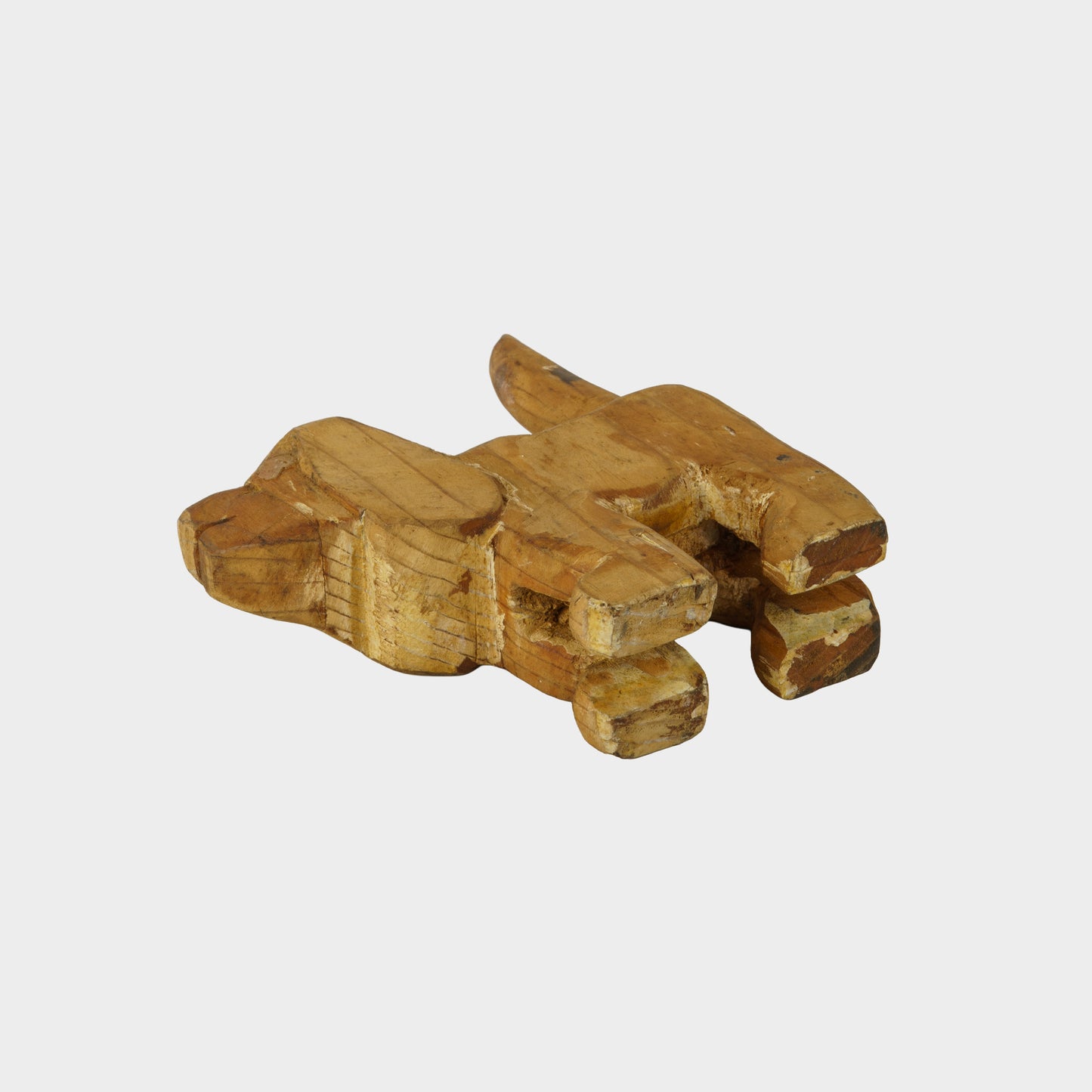 Vintage Folk Carved Dog