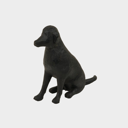 Vintage Large Carved Black Dog