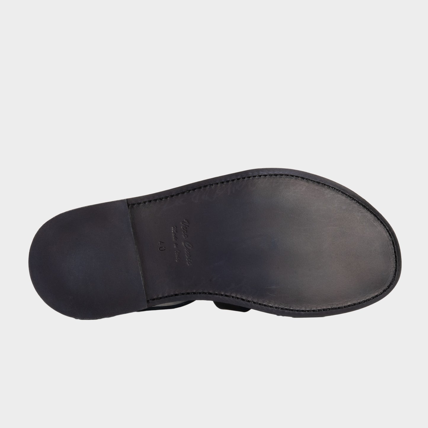 Calfskin Leather Fisherman Sandals in Black