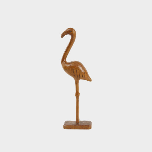 Vintage Hand Carved Flamingo