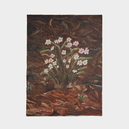 Vintage Floral Landscape Painting
