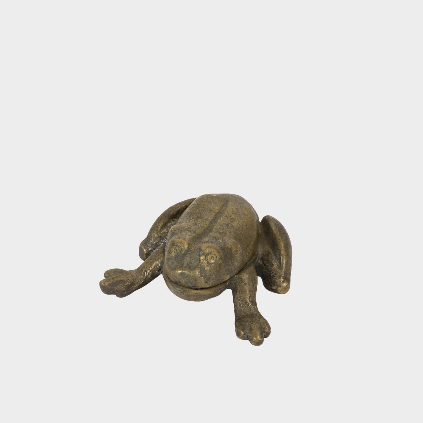 Vintage Brass Frog Hinged Box