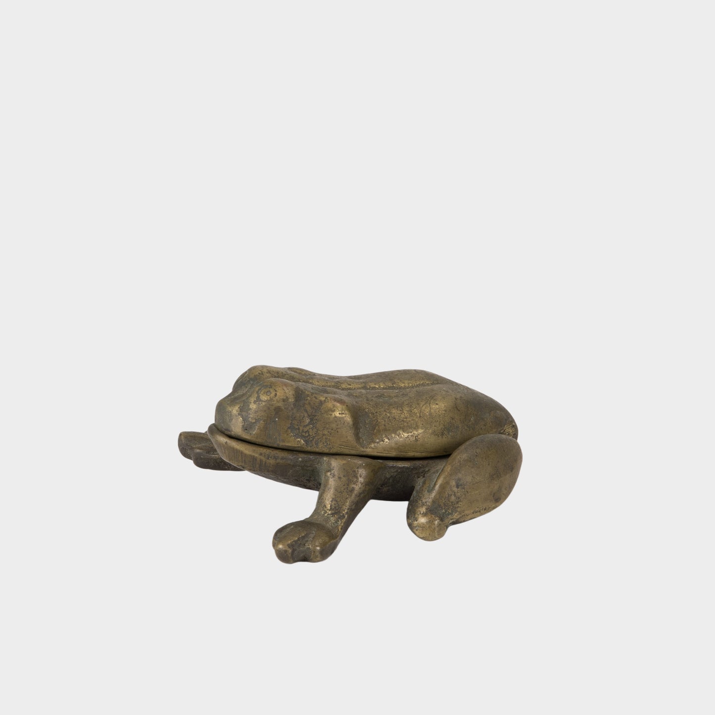 Vintage Brass Frog Hinged Box