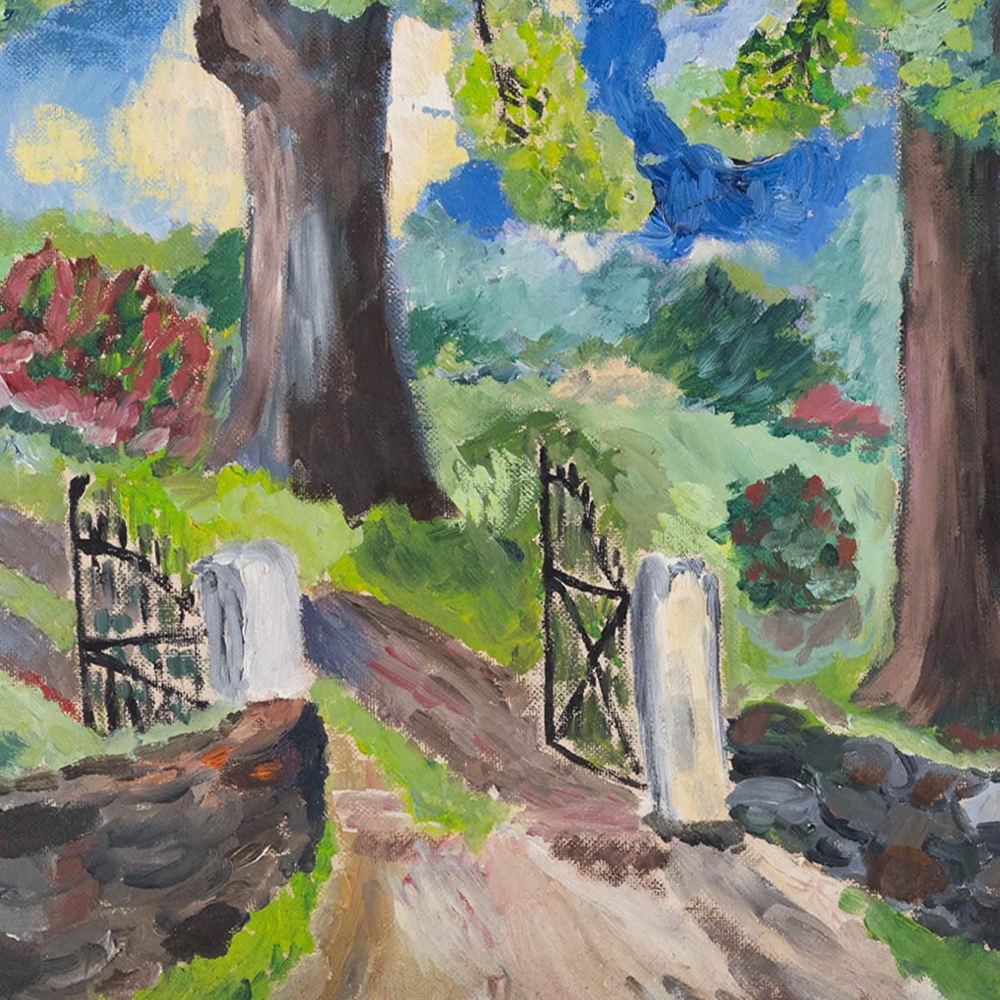 Vintage Painting of Garden Gates, Pennsylvania