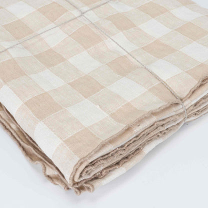 French Linen Tablecloth in Gingham