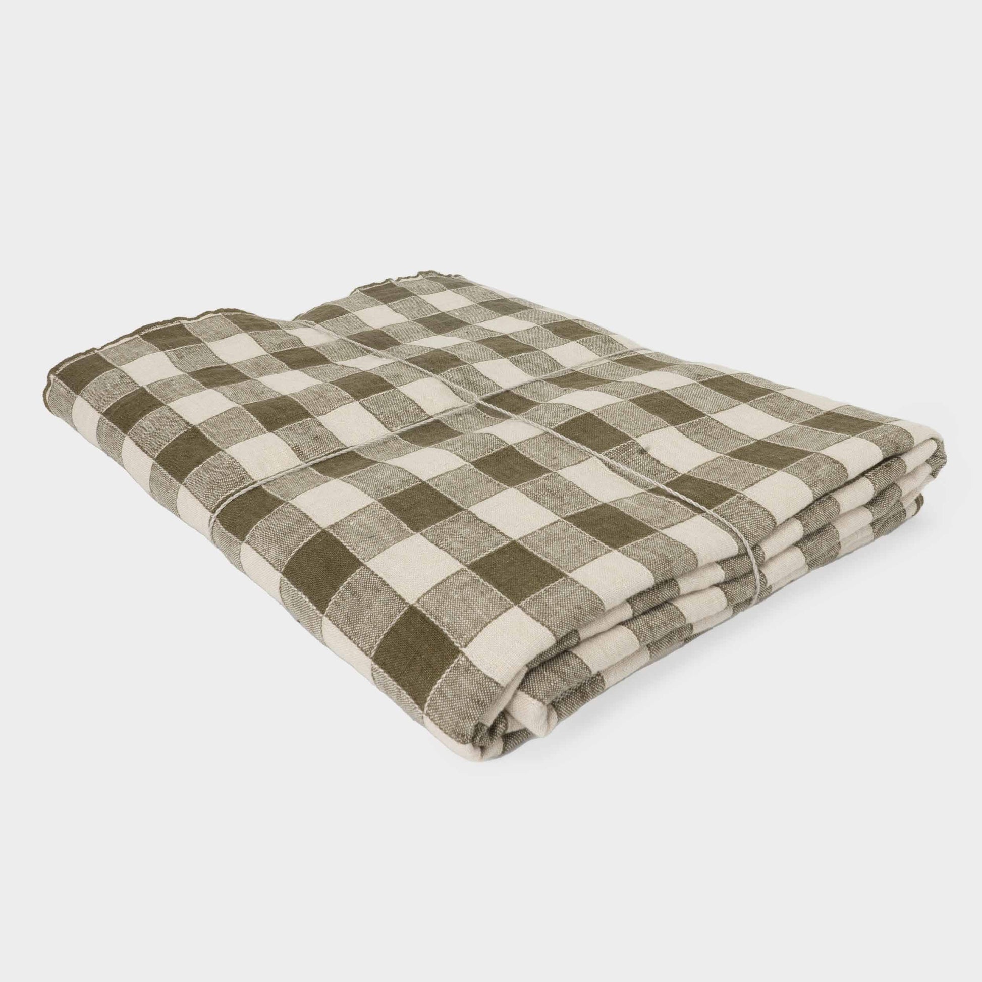 French Linen Tablecloth in Gingham