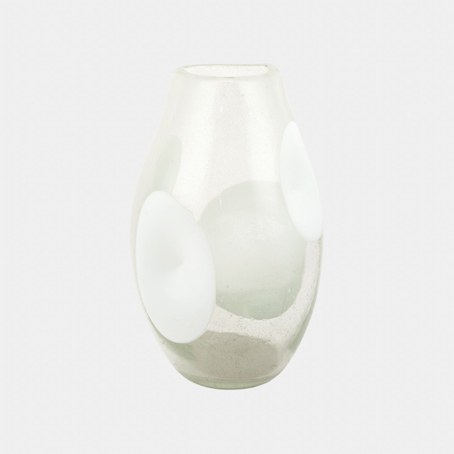 Vintage Large Handblown Polka Dotted Vase, Virginia