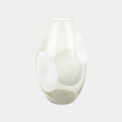 Vintage Large Handblown Polka Dotted Vase, Virginia