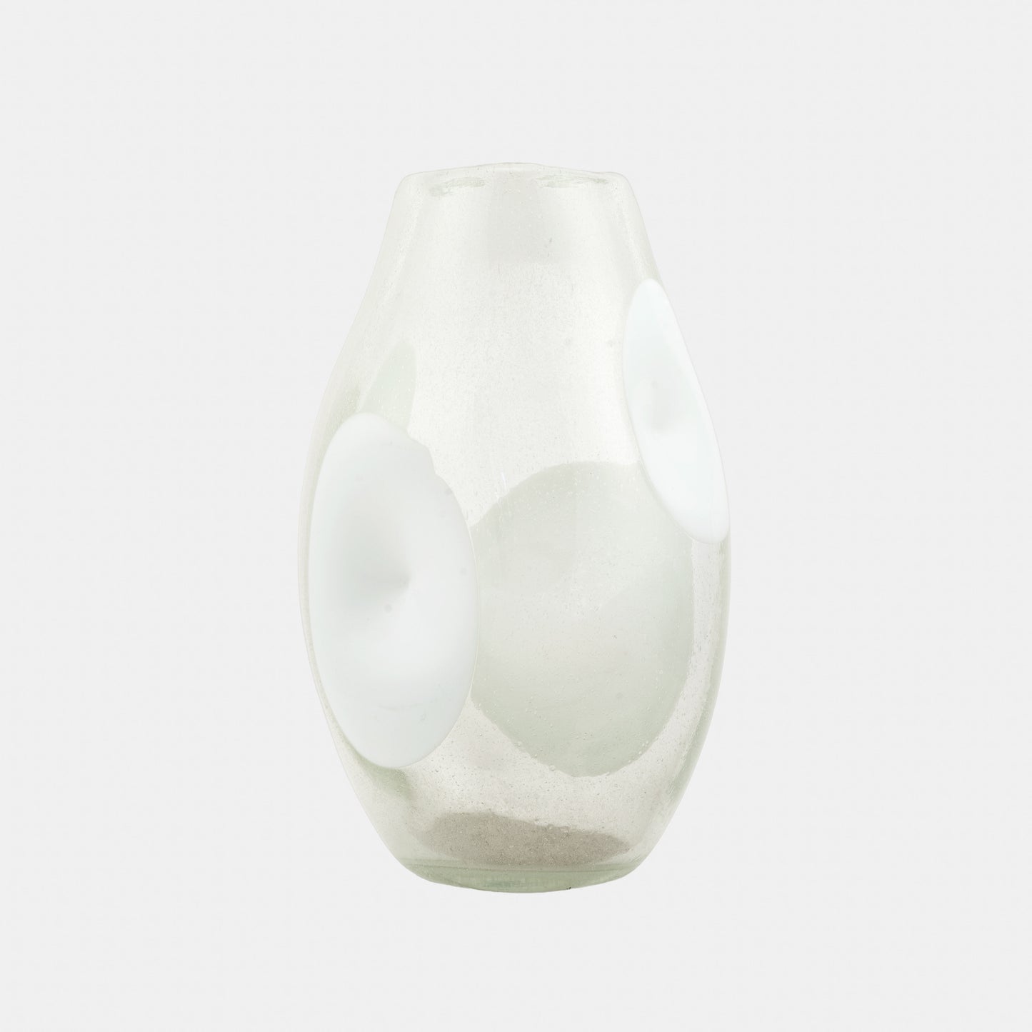 Vintage Large Handblown Polka Dotted Vase, Virginia