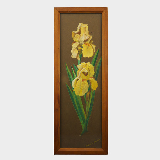 Vintage Painting of Irises