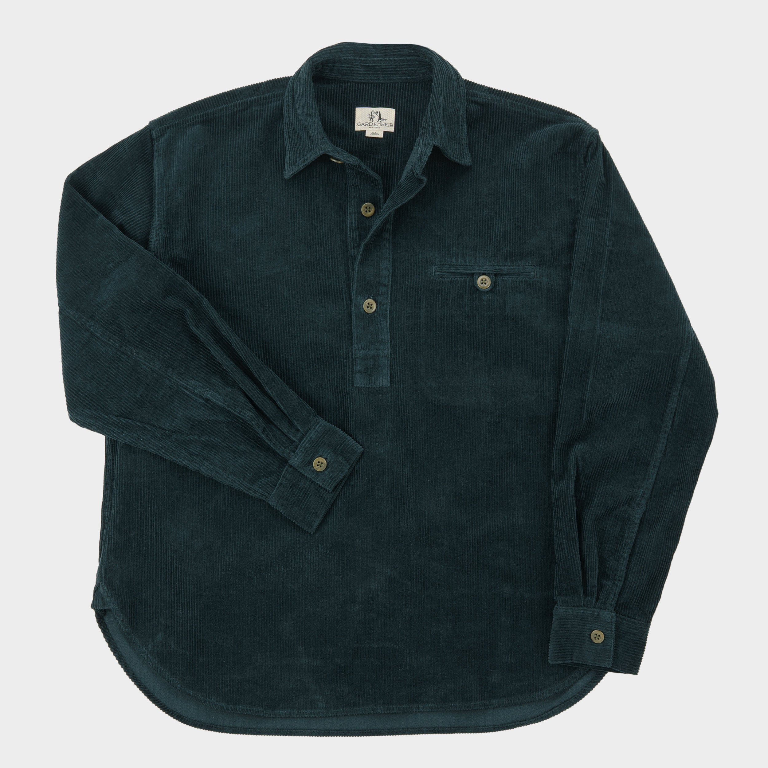 Japanese Cotton Corduroy Gardening Smock No. 2 in Lagoon