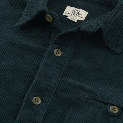 Japanese Cotton Corduroy Gardening Smock No. 2 in Lagoon