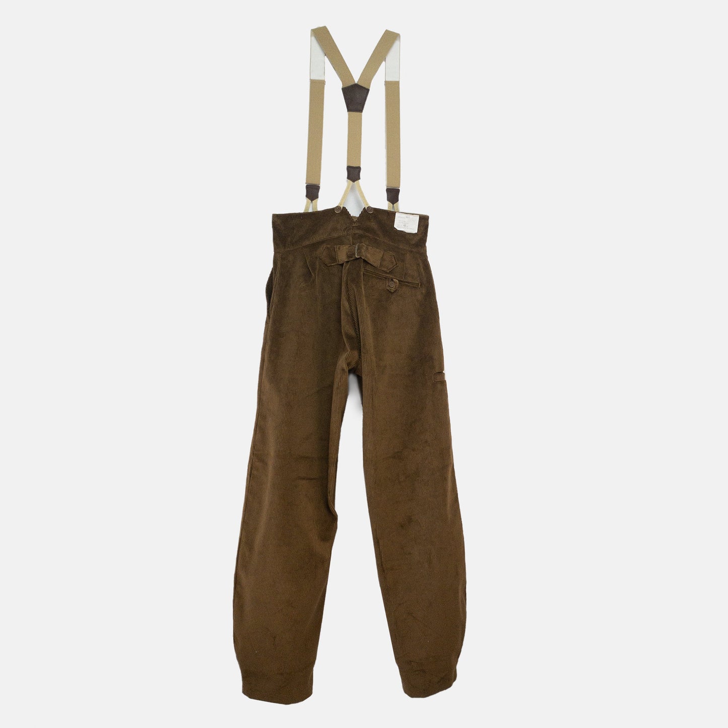 Le Laboureur Corduroy French Farm Pant with Braces in Hazelnut