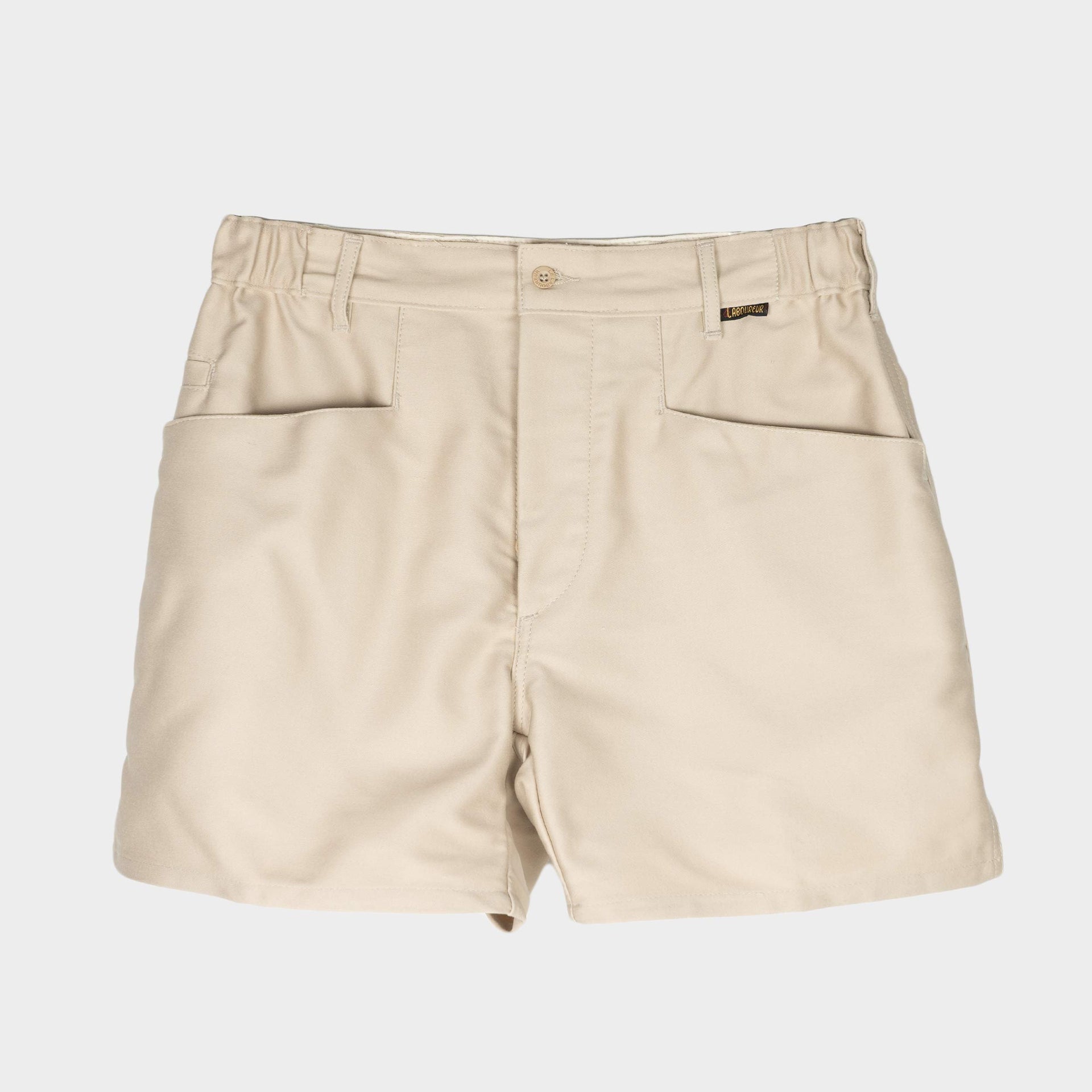 Le Laboureur French Moleskin Work Short in Ecru