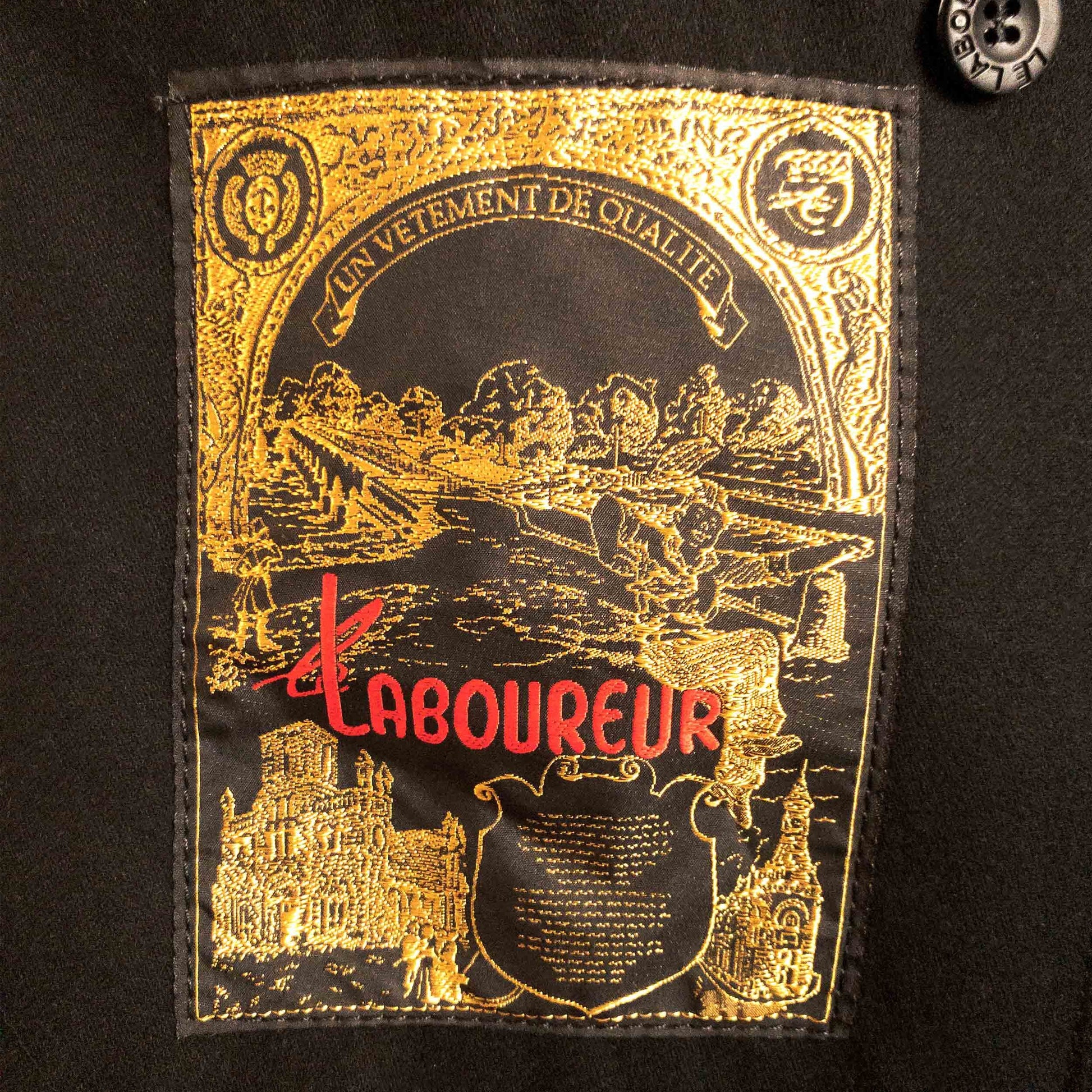 Le Laboureur French Cotton Moleskin Work Jacket in Black