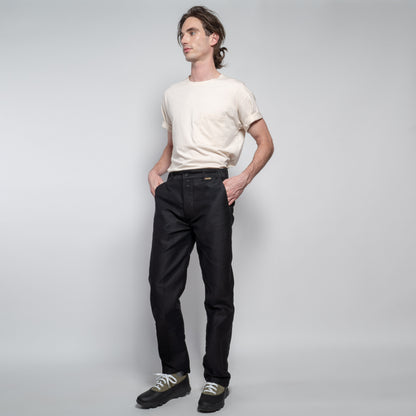 Le Laboureur French Moleskin Work Pant in Black