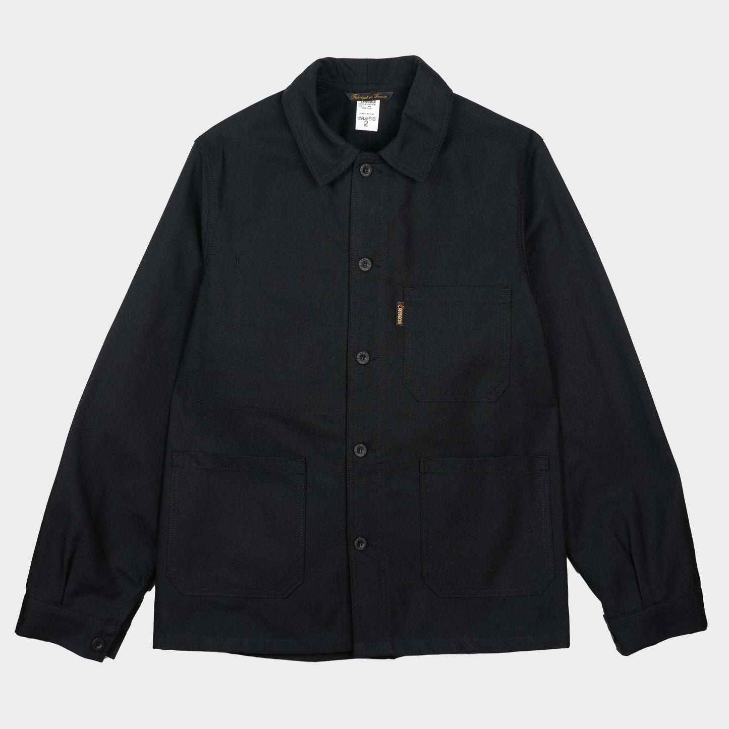 Le Laboureur French Cotton Work Jacket in Black