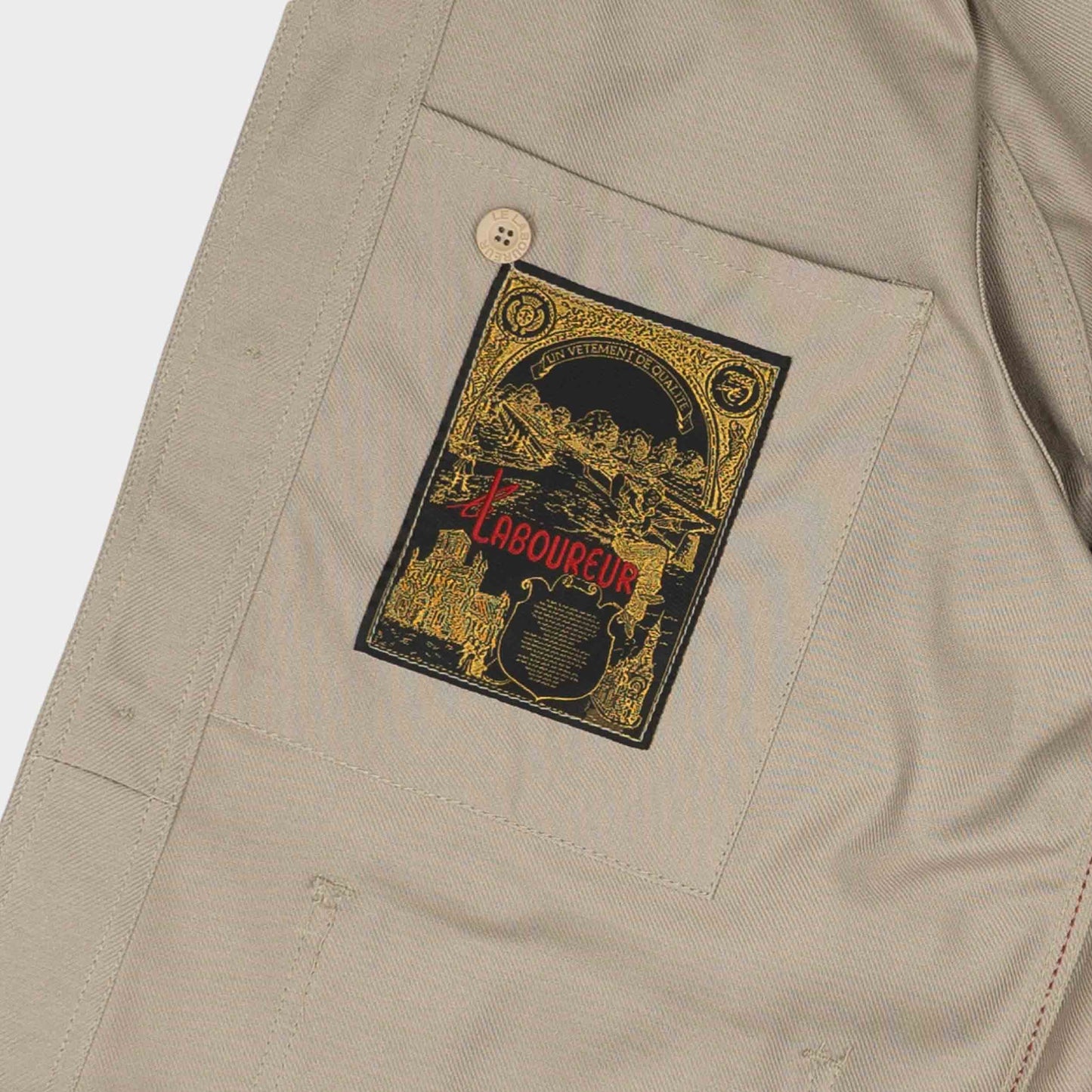 Le Laboureur French Cotton Work Jacket in Beige