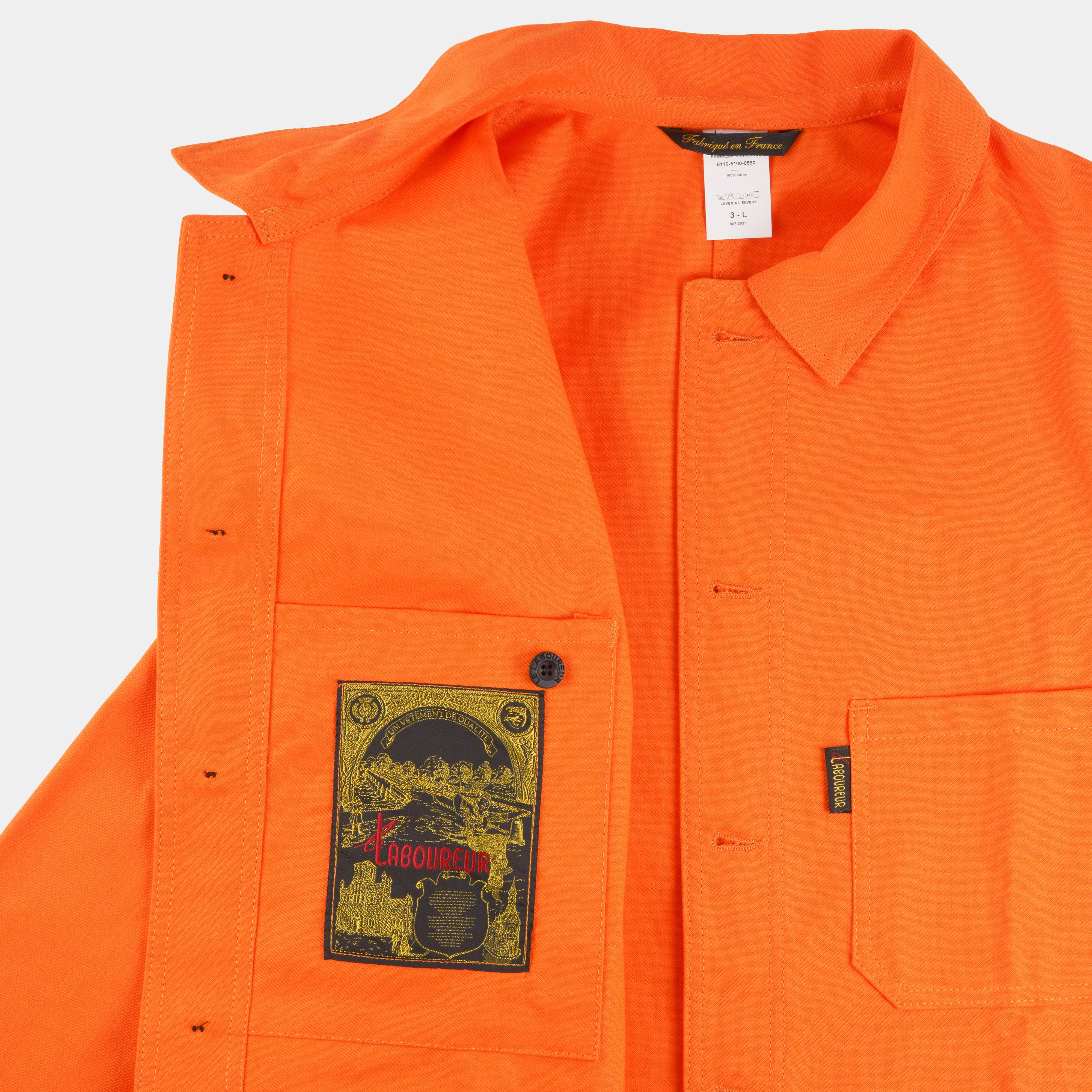 Le Laboureur French Cotton Work Jacket in Safety Orange – Gardenheir